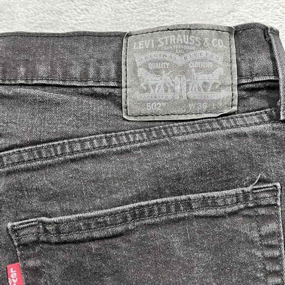 Levis 502 Jeans Tapered Fit Distressed Men 34x31* Stretch Y2K - Picture 3 of 9